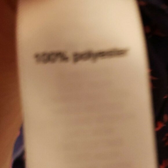 Maurices Womens Navy Red Semi Sheer Faux Wrap Floral Blouse Small - Picture 6 of 7